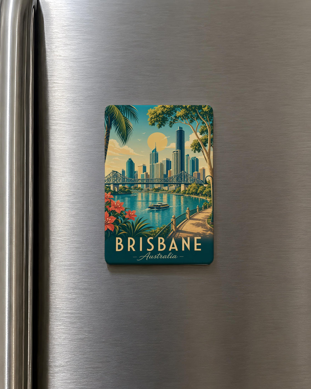 Brisbane Australia Fridge Magnet, Brisbane City Souvenir Magnet, Queensland Travel Gift, Australia Landmark Keepsake Magnet