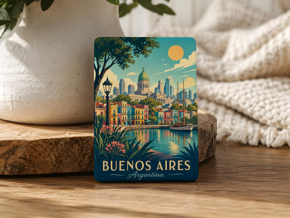 Buenos Aires Argentina Fridge Magnet, Buenos Aires Souvenir Magnet, Argentina Travel Gift, Buenos Aires City Landmark Magnet