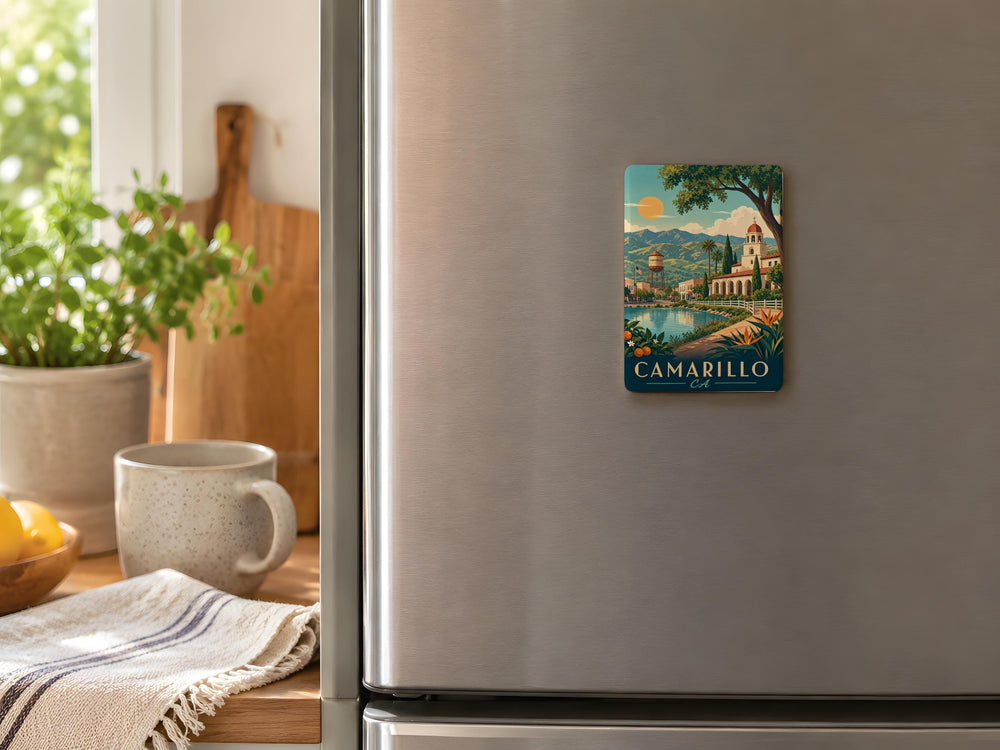 Camarillo CA Fridge Magnet, Camarillo California Souvenir Magnet, Ventura County Travel Gift, City Name Magnet