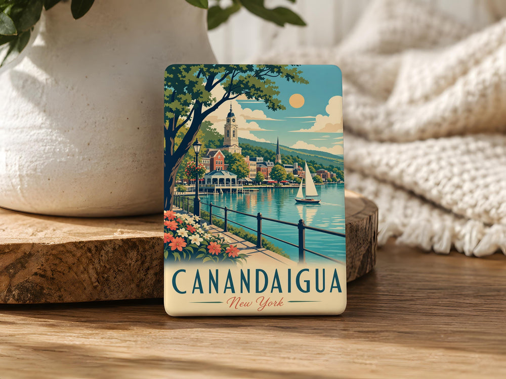 Canandaigua NY Fridge Magnet, Canandaigua New York Souvenir Magnet, Finger Lakes Travel Gift, Upstate NY Keepsake Magnet