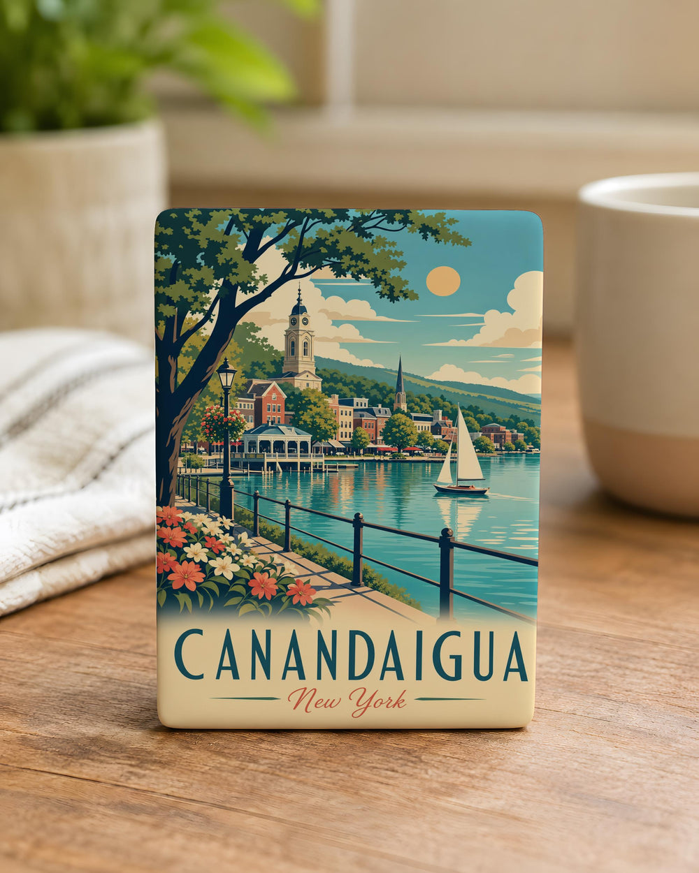 Canandaigua NY Fridge Magnet, Canandaigua New York Souvenir Magnet, Finger Lakes Travel Gift, Upstate NY Keepsake Magnet