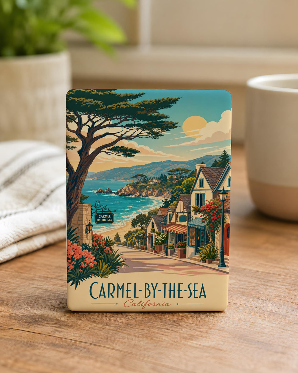 Carmel-by-the-Sea California Fridge Magnet, Carmel CA Souvenir Magnet, Coastal Town Travel Keepsake Refrigerator Magnet