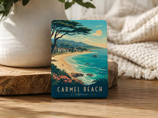 Carmel Beach Fridge Magnet, Carmel-by-the-Sea California Coastal Beach Souvenir Magnet, Ocean Shoreline Travel Gift