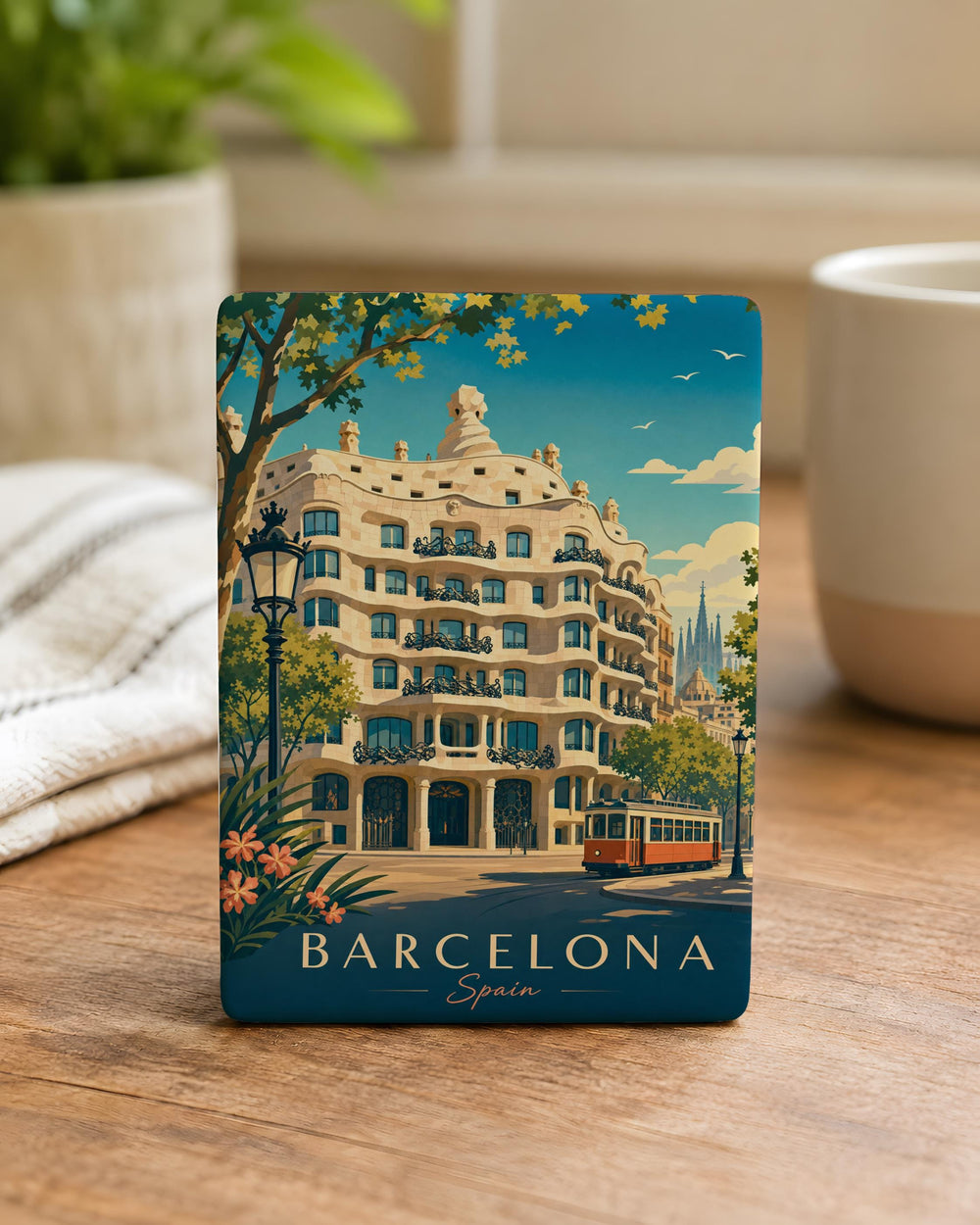 Casa Mila Fridge Magnet, Barcelona Landmark Souvenir Magnet, Antoni Gaudi Architecture Refrigerator Magnet Gift