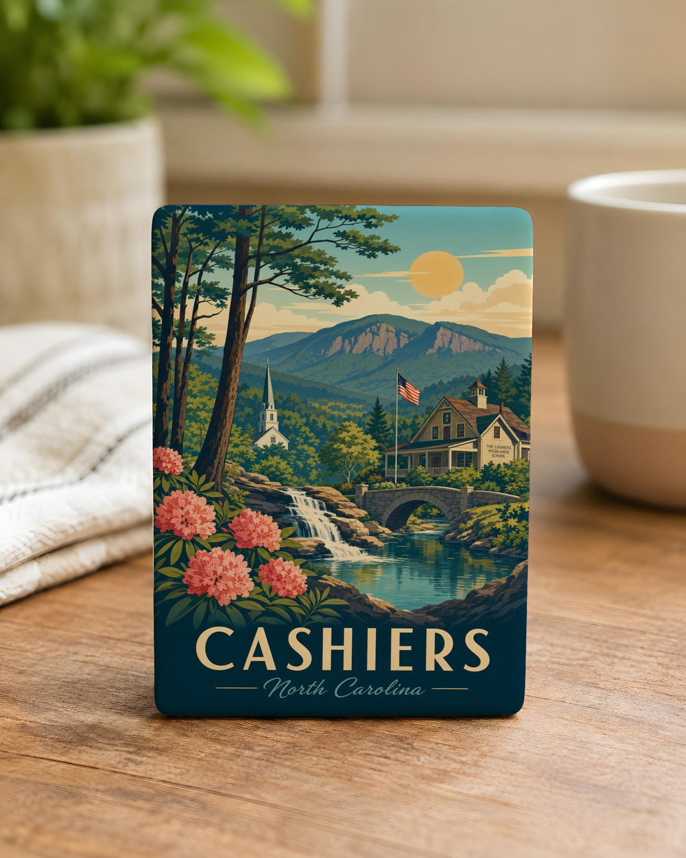 Cashiers North Carolina Fridge Magnet, Cashiers NC Souvenir Magnet, Blue Ridge Mountains Travel Gift, North Carolina Keepsake Magnet
