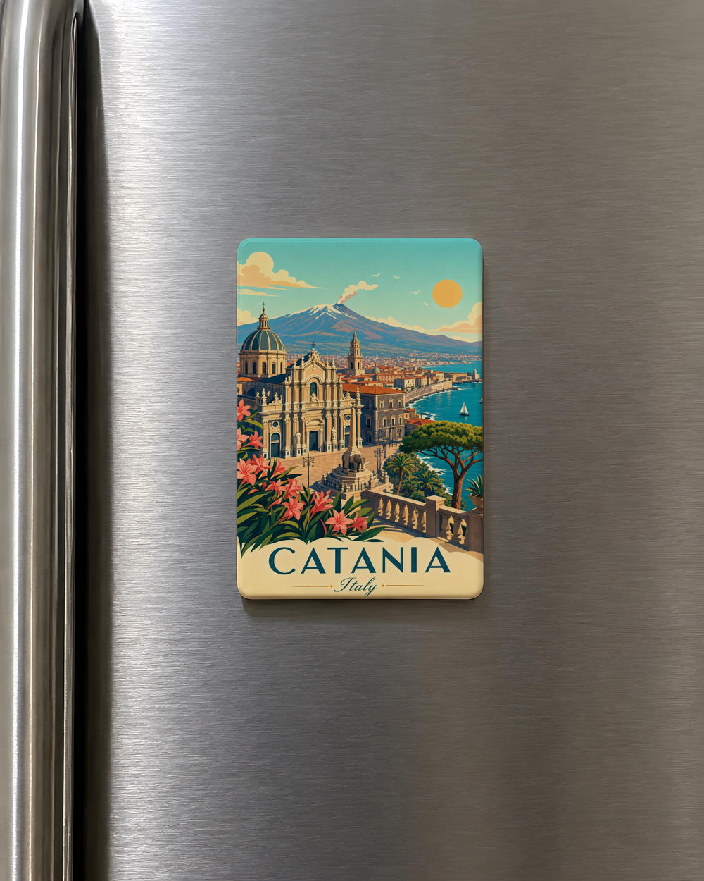 Catania Italy Fridge Magnet, Sicily Souvenir Magnet, Catania Travel Gift, Italian City Landmark Magnet, Vacation Keepsake
