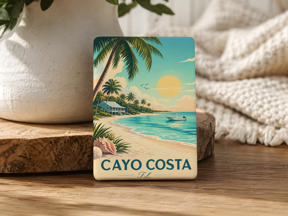 Cayo Costa FL Fridge Magnet, Cayo Costa Island Florida Souvenir Magnet, Beach Vacation Travel Keepsake Magnet