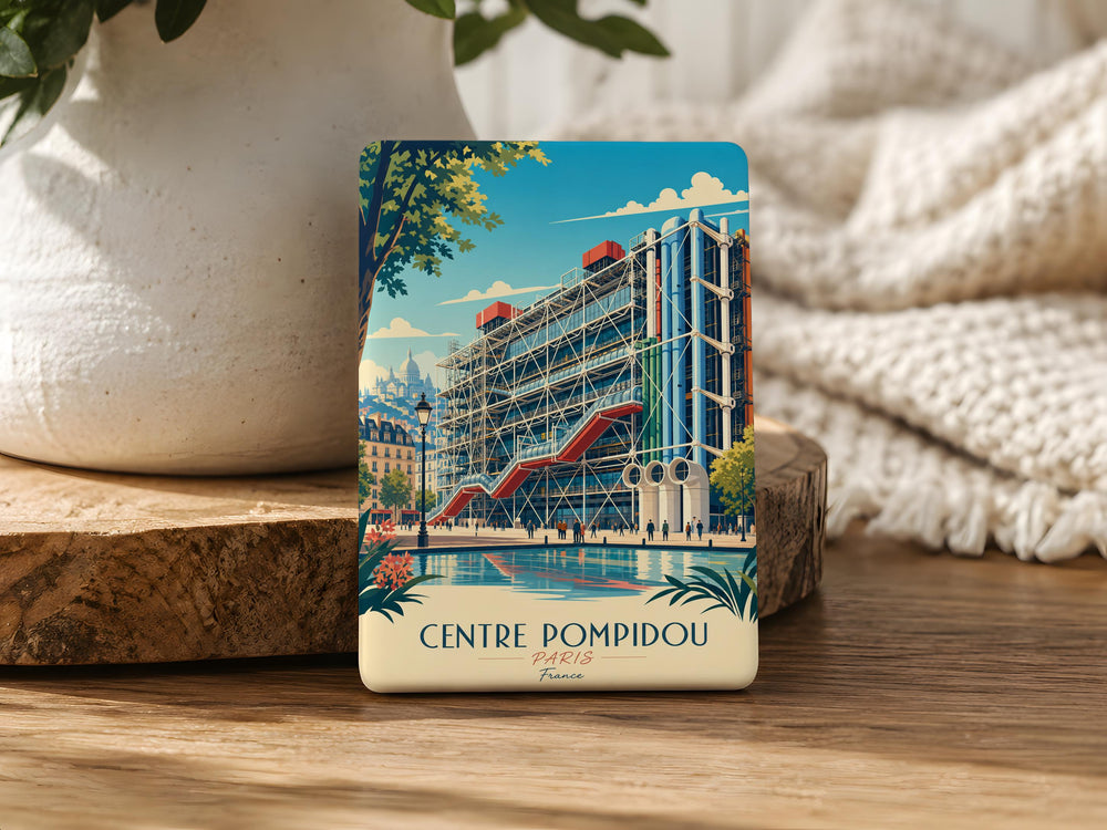 Centre Pompidou Fridge Magnet, Paris Landmark Souvenir Magnet, Modern Museum Architecture Gift, France Travel Keepsake Magnet