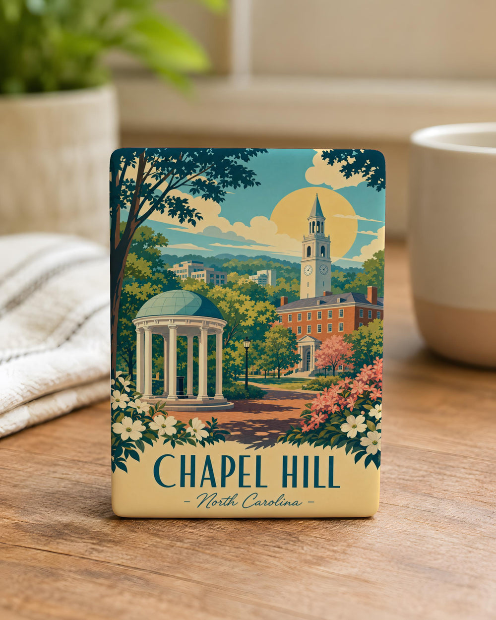 Chapel Hill North Carolina Fridge Magnet, Chapel Hill NC Souvenir Magnet, North Carolina Travel Gift, UNC Chapel Hill Keepsake Magnet