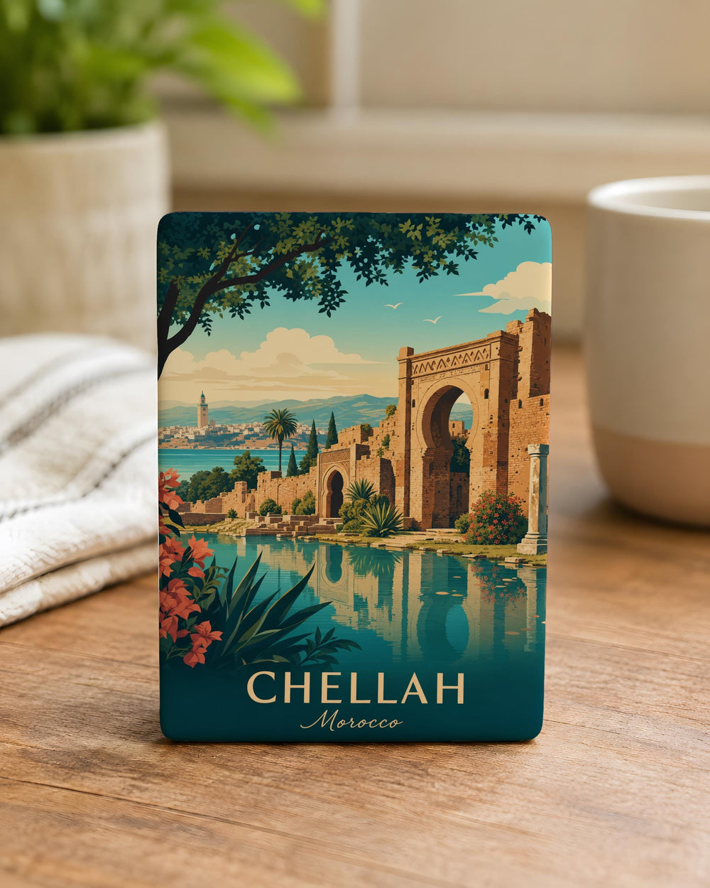 Chellah Magnet, Chellah Necropolis Rabat Morocco Fridge Magnet, Historic Ruins & Ancient Gardens Souvenir Magnet