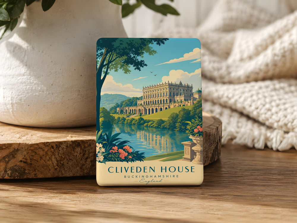 Cliveden House Fridge Magnet, Historic English Country House Landmark Souvenir Magnet, Berkshire Estate Travel Keepsake Magnet