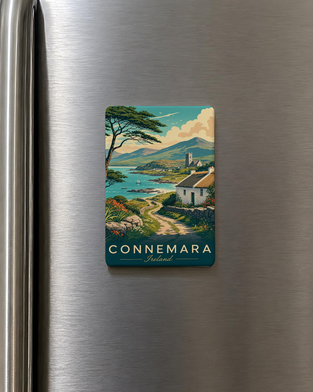 Connemara Ireland Fridge Magnet, Connemara Landscape Souvenir Magnet, Irish Travel Gift, Ireland Keepsake Magnet