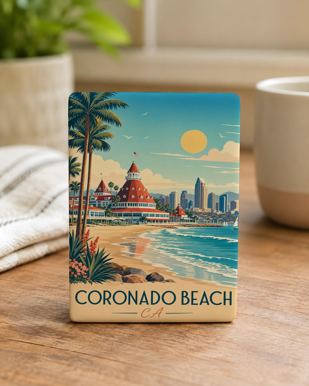 Coronado Beach California Fridge Magnet, Coronado Island CA Souvenir Magnet, San Diego Beach Travel Keepsake Gift