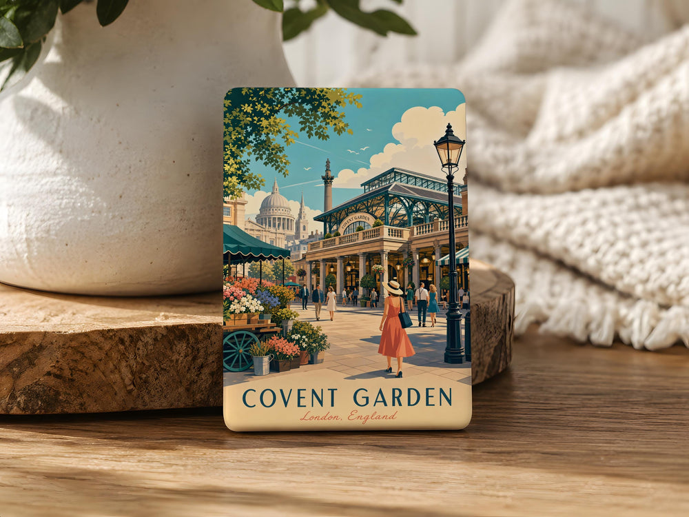 Covent Garden London Fridge Magnet, Covent Garden Market Square Souvenir Magnet, UK Travel Gift, London Landmark Magnet