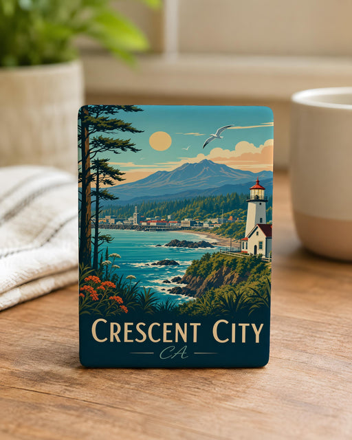 Crescent City California Fridge Magnet, Crescent City CA Souvenir Magnet, Coastal Town Travel Keepsake Gift