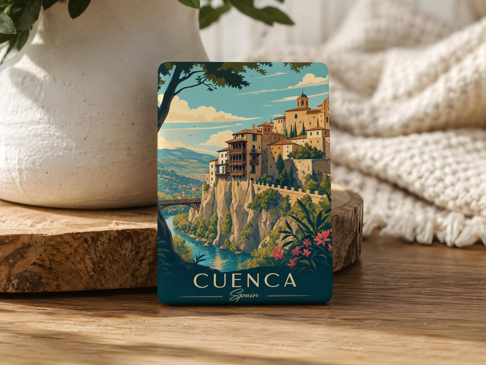 Cuenca Spain Fridge Magnet, Cuenca Old Town Landmark Souvenir, Spanish Travel Gift, Historic City Keepsake Magnet