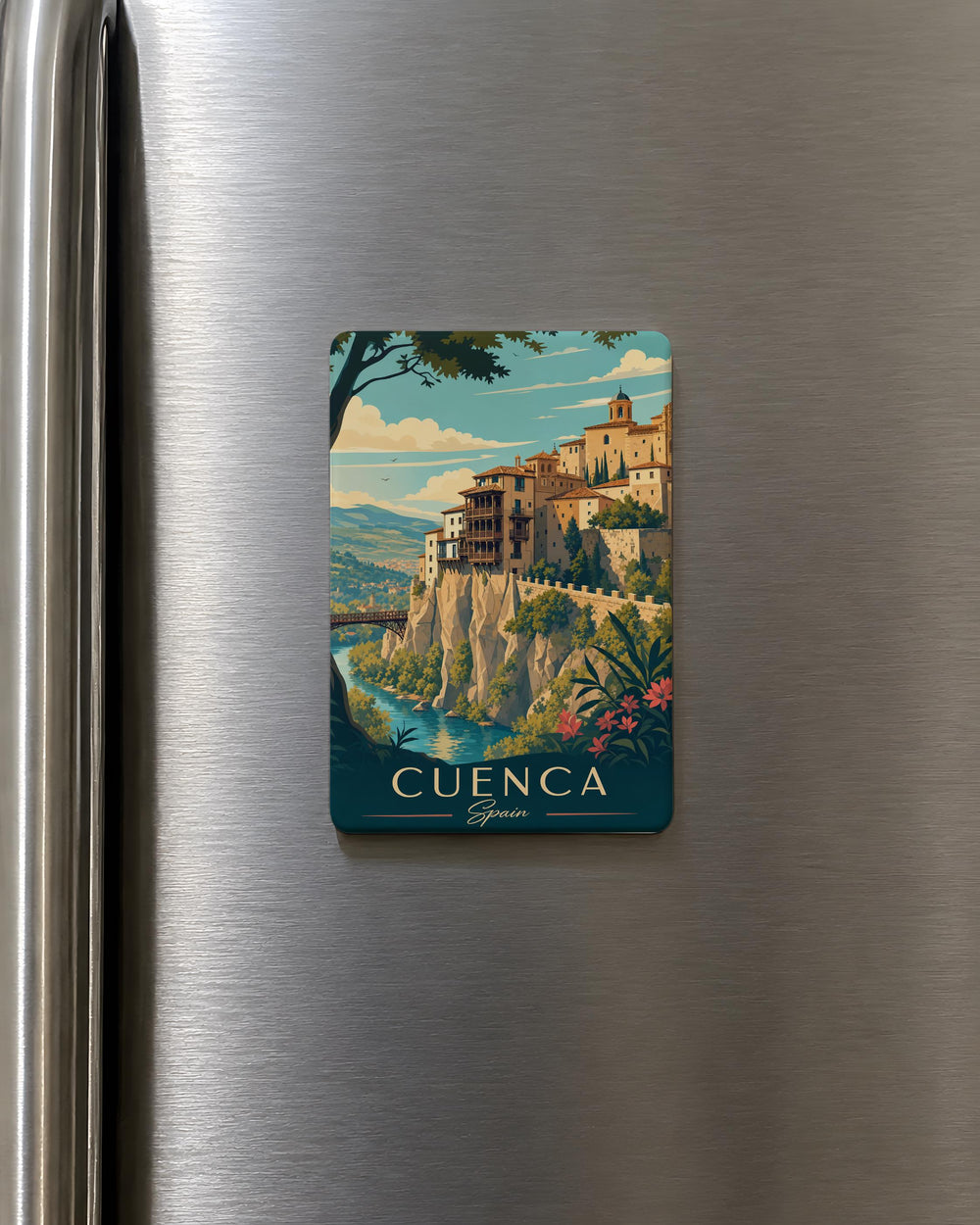 Cuenca Spain Fridge Magnet, Cuenca Old Town Landmark Souvenir, Spanish Travel Gift, Historic City Keepsake Magnet