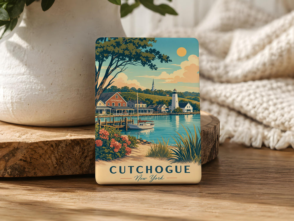 Cutchogue NY Fridge Magnet, Cutchogue New York Souvenir Magnet, Long Island Travel Gift, Cutchogue Keepsake Magnet