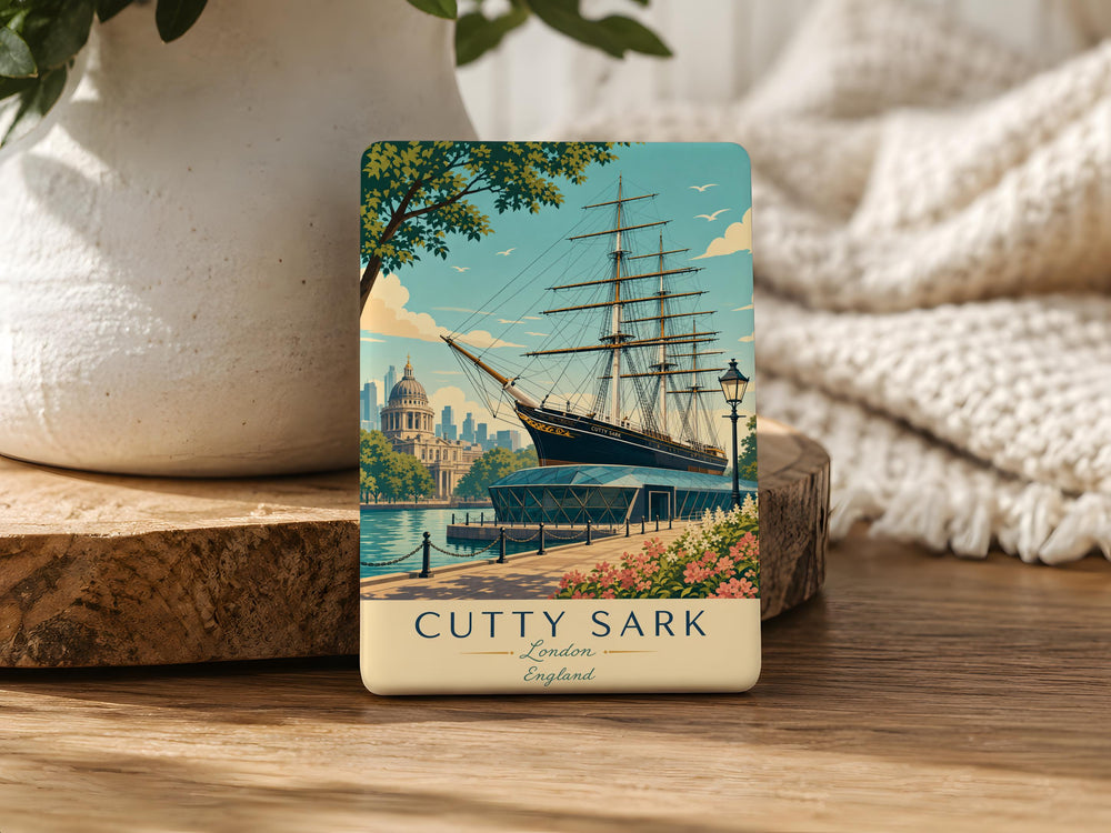 Cutty Sark Ship Fridge Magnet, Historic Sailing Ship Souvenir Magnet, Greenwich London Tall Ship Magnet