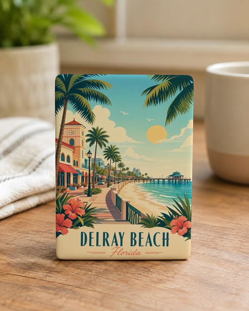 Delray Beach Florida Fridge Magnet, Delray Beach Souvenir Magnet, Florida Travel Magnet, Beach Town Refrigerator Magnet