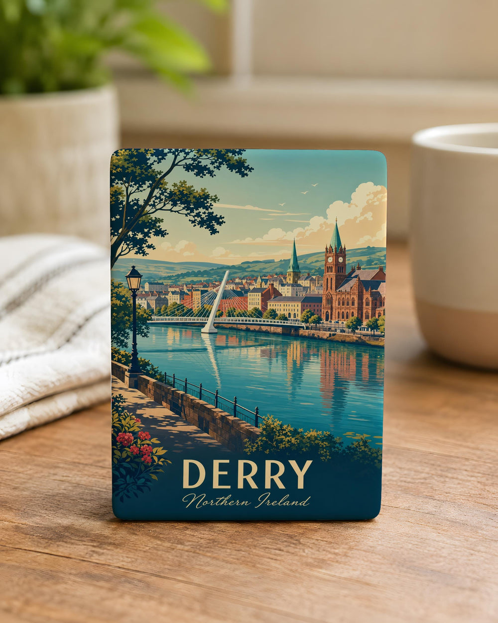 Derry Northern Ireland Fridge Magnet, Derry City Souvenir Magnet, Northern Ireland Travel Gift, Irish Landmark Magnet