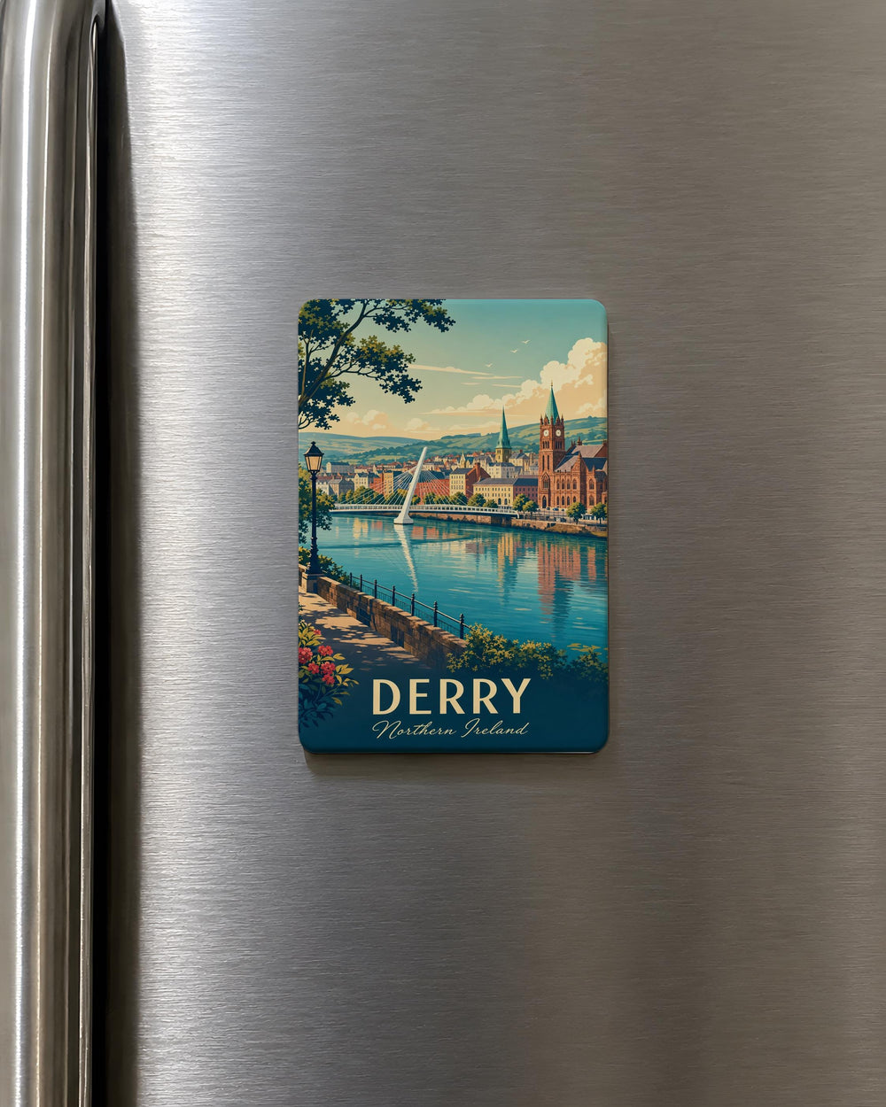Derry Northern Ireland Fridge Magnet, Derry City Souvenir Magnet, Northern Ireland Travel Gift, Irish Landmark Magnet