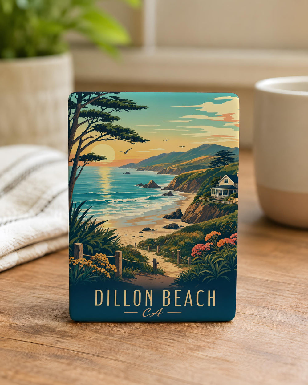 Dillon Beach California Fridge Magnet, Dillon Beach CA Souvenir Magnet, Coastal Town Travel Gift Keepsake Magnet