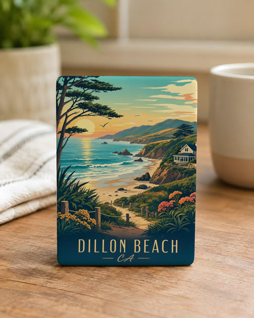 Dillon Beach California Fridge Magnet, Dillon Beach CA Souvenir Magnet, Coastal Town Travel Gift Keepsake Magnet