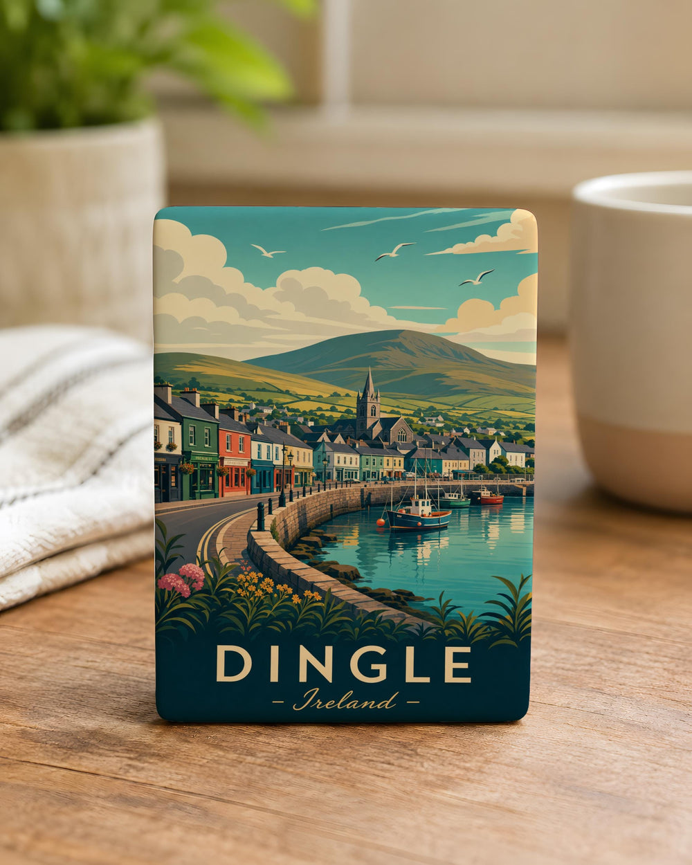 Dingle Ireland Fridge Magnet, Dingle Peninsula Souvenir Magnet, County Kerry Travel Gift, Irish Coastal Town Keepsake Magnet