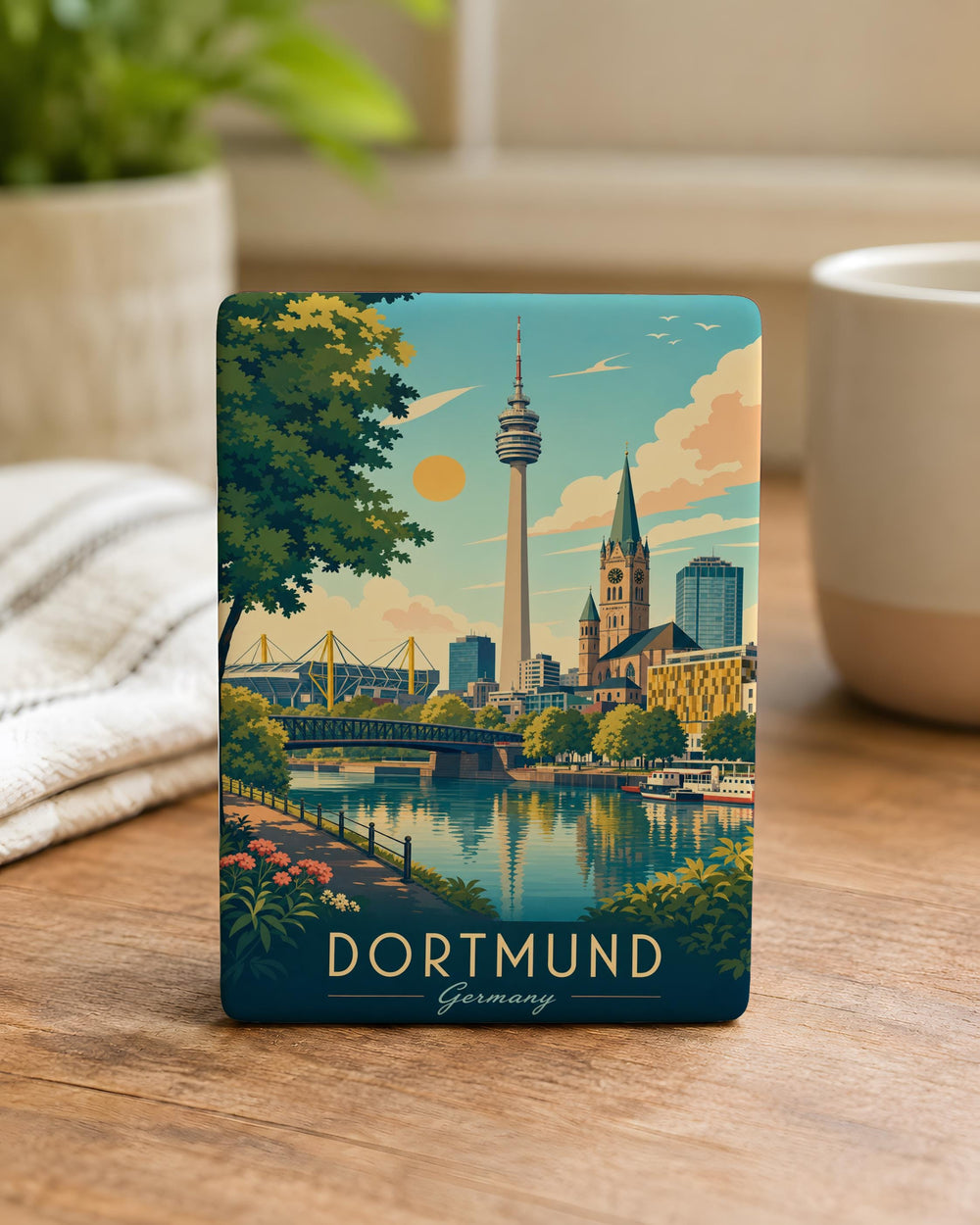 Dortmund Germany Fridge Magnet, Dortmund City Landmark Souvenir Magnet, Travel Gift, German City Keepsake Magnet