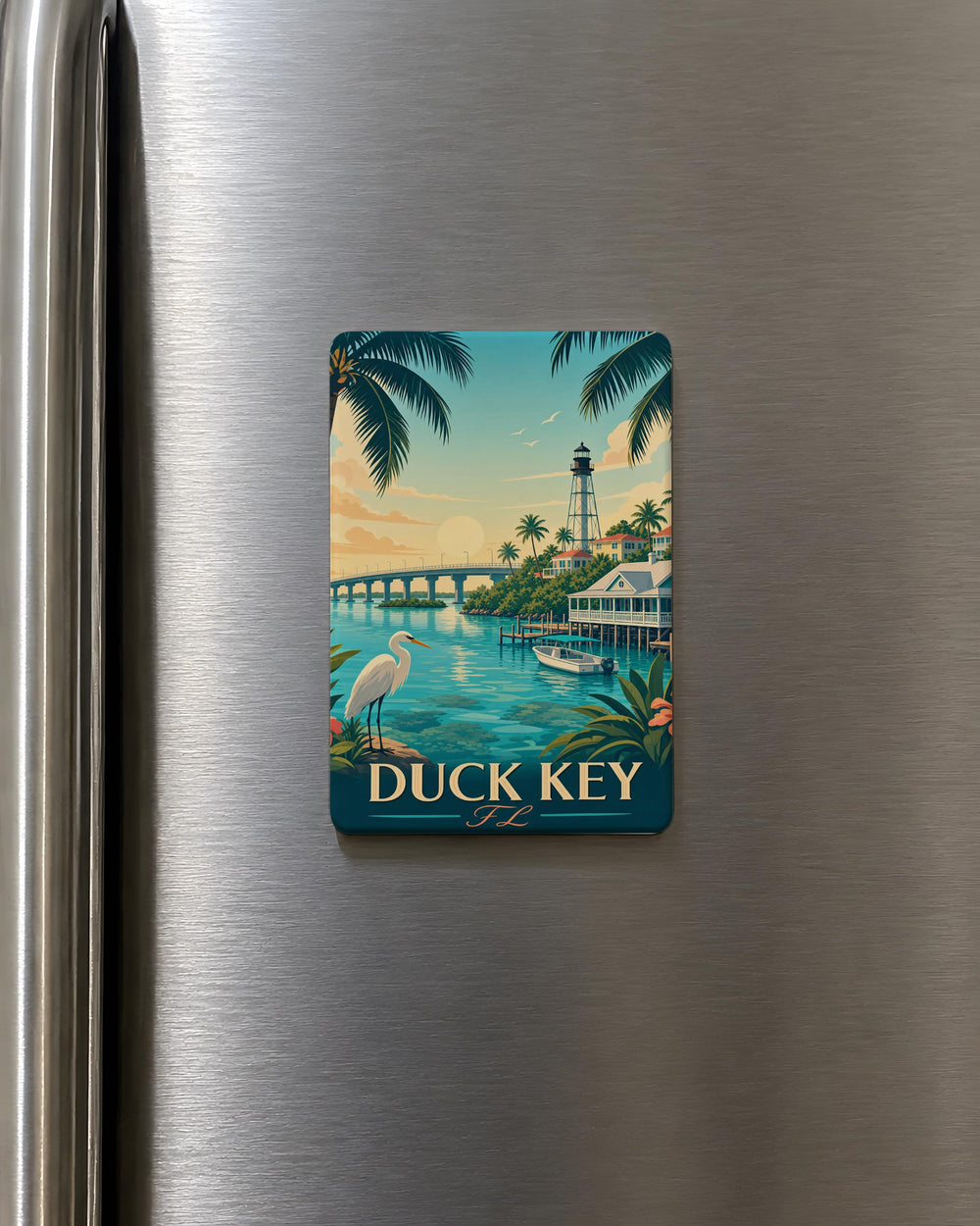 Duck Key Florida Fridge Magnet, Florida Keys Souvenir Magnet, Coastal Island Travel Gift, Duck Key FL Keepsake Magnet