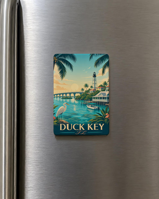 Duck Key Florida Fridge Magnet, Florida Keys Souvenir Magnet, Coastal Island Travel Gift, Duck Key FL Keepsake Magnet
