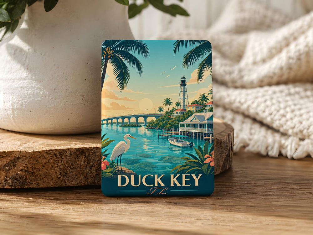 Duck Key Florida Fridge Magnet, Florida Keys Souvenir Magnet, Coastal Island Travel Gift, Duck Key FL Keepsake Magnet
