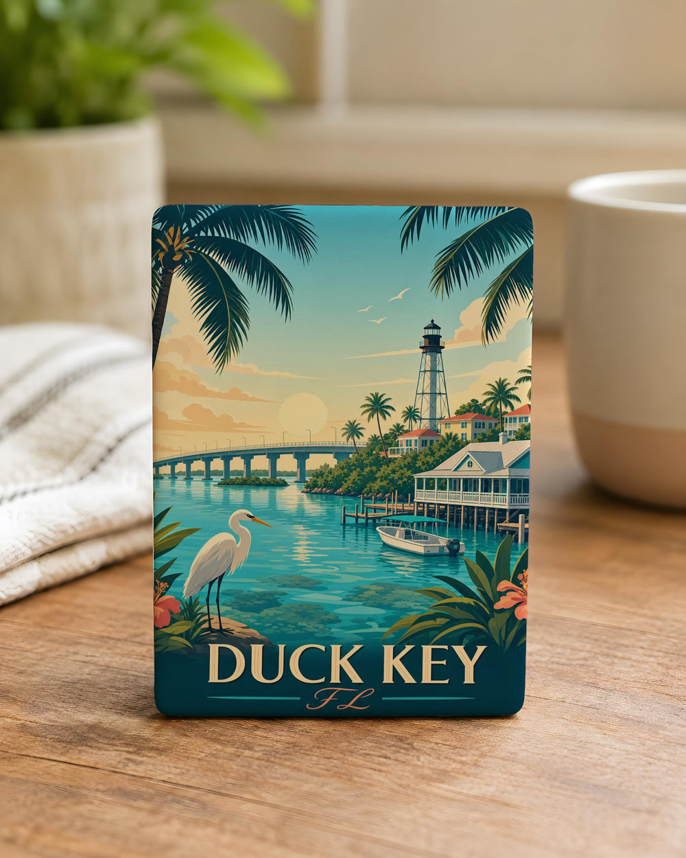 Duck Key Florida Fridge Magnet, Florida Keys Souvenir Magnet, Coastal Island Travel Gift, Duck Key FL Keepsake Magnet