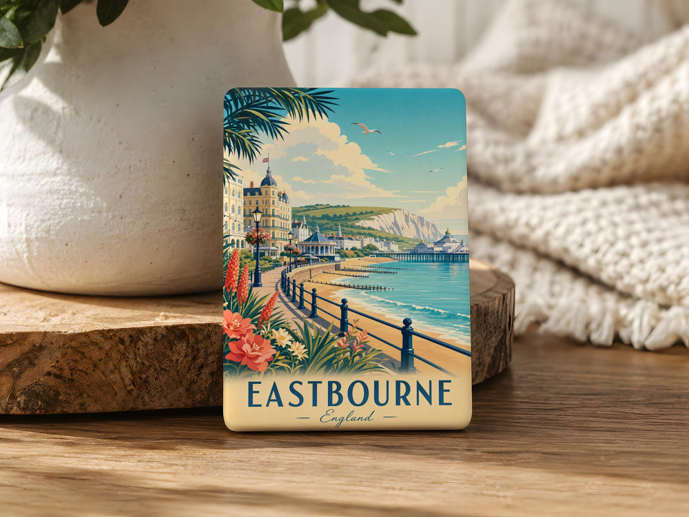 Eastbourne England Fridge Magnet, Eastbourne Souvenir Magnet, Eastbourne Seaside Town Travel Gift, England Coastal Keepsake Magnet