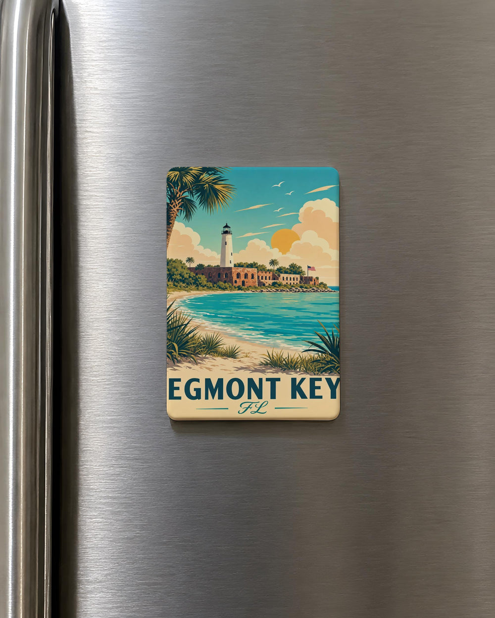 Egmont Key Florida Fridge Magnet, Egmont Key FL Souvenir, Lighthouse Island Gift, Tampa Bay Coastal Travel Keepsake