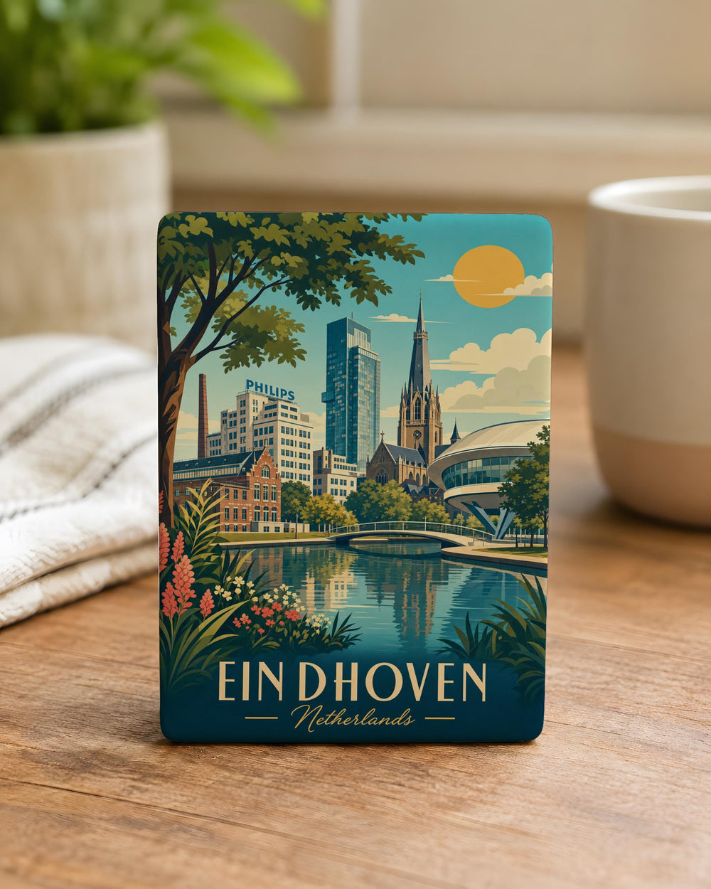 Eindhoven Netherlands Fridge Magnet, Eindhoven City Souvenir Magnet, Netherlands Travel Gift, Eindhoven Landmark Magnet