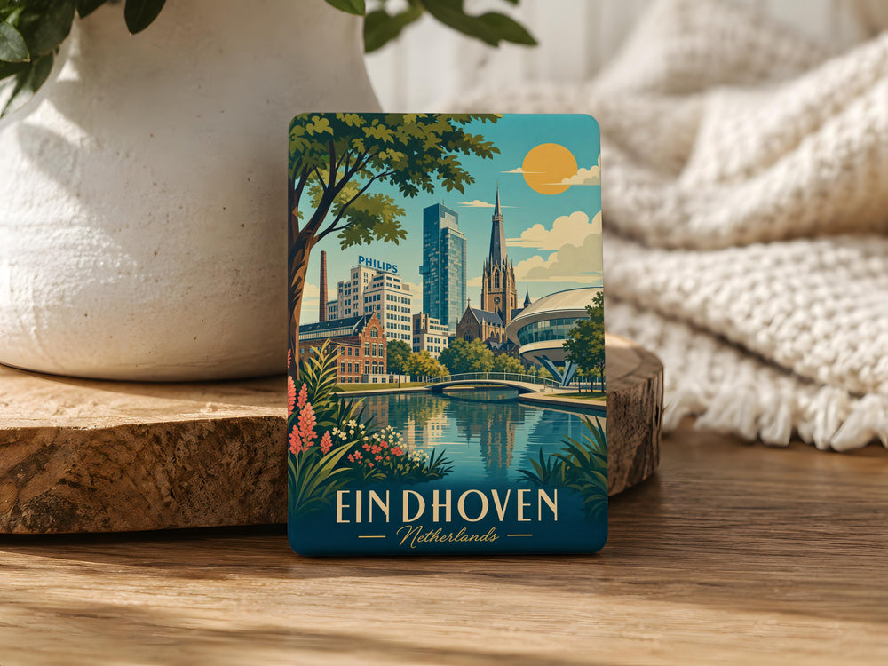 Eindhoven Netherlands Fridge Magnet, Eindhoven City Souvenir Magnet, Netherlands Travel Gift, Eindhoven Landmark Magnet