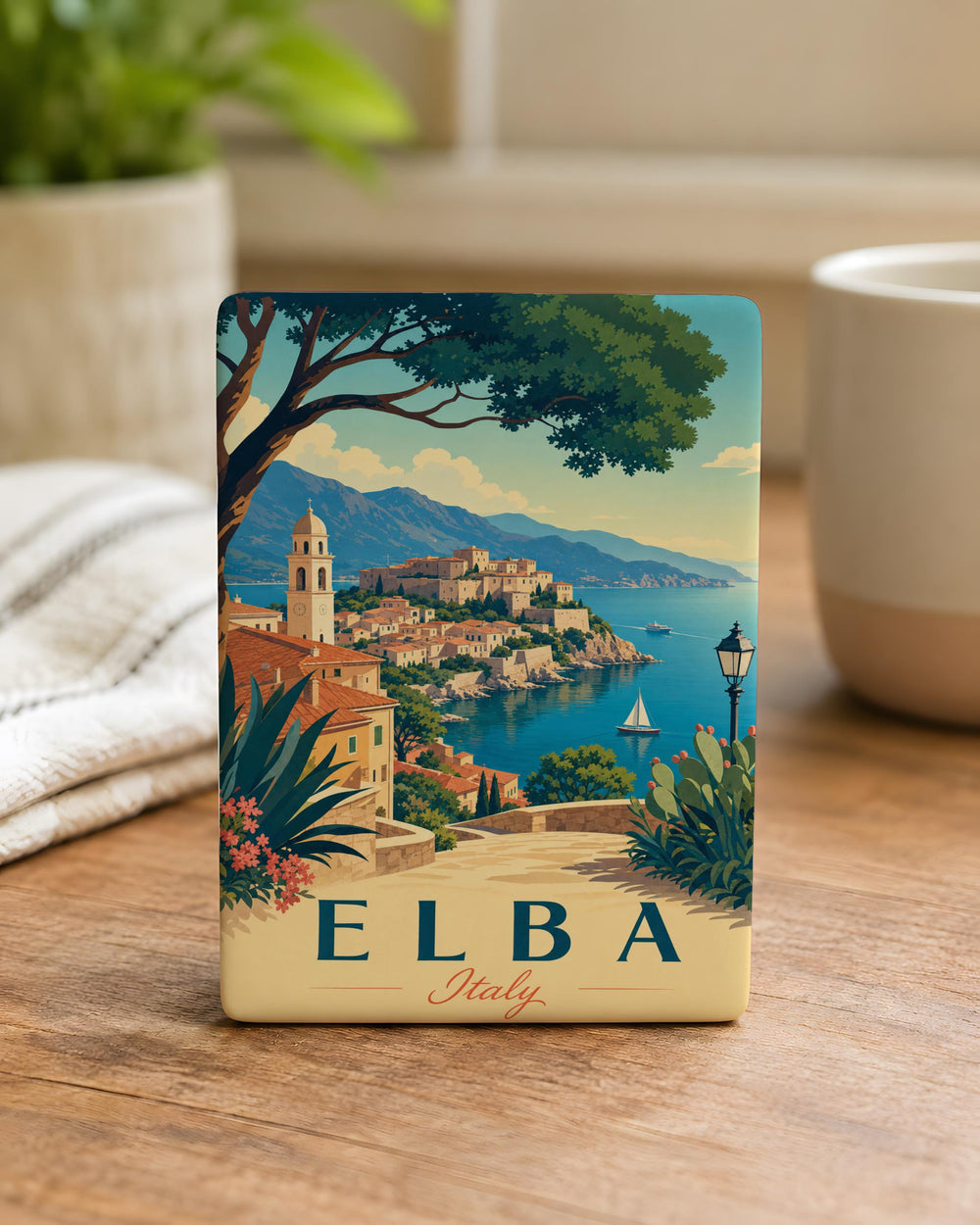 Elba Italy Fridge Magnet, Elba Island Souvenir Magnet, Italy Travel Gift, Mediterranean Island Vacation Keepsake Magnet