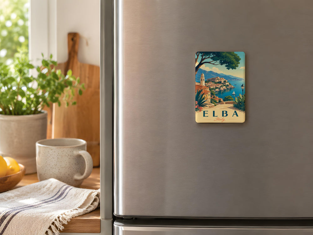Elba Italy Fridge Magnet, Elba Island Souvenir Magnet, Italy Travel Gift, Mediterranean Island Vacation Keepsake Magnet