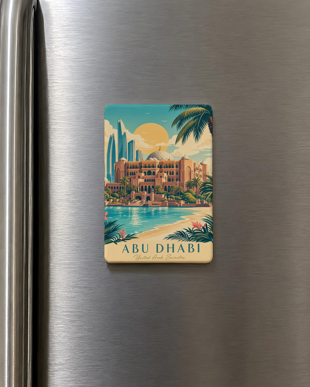 Emirates Palace Fridge Magnet, Abu Dhabi Landmark Souvenir, Luxury Hotel Travel Keepsake Magnet, UAE Gift for Travelers