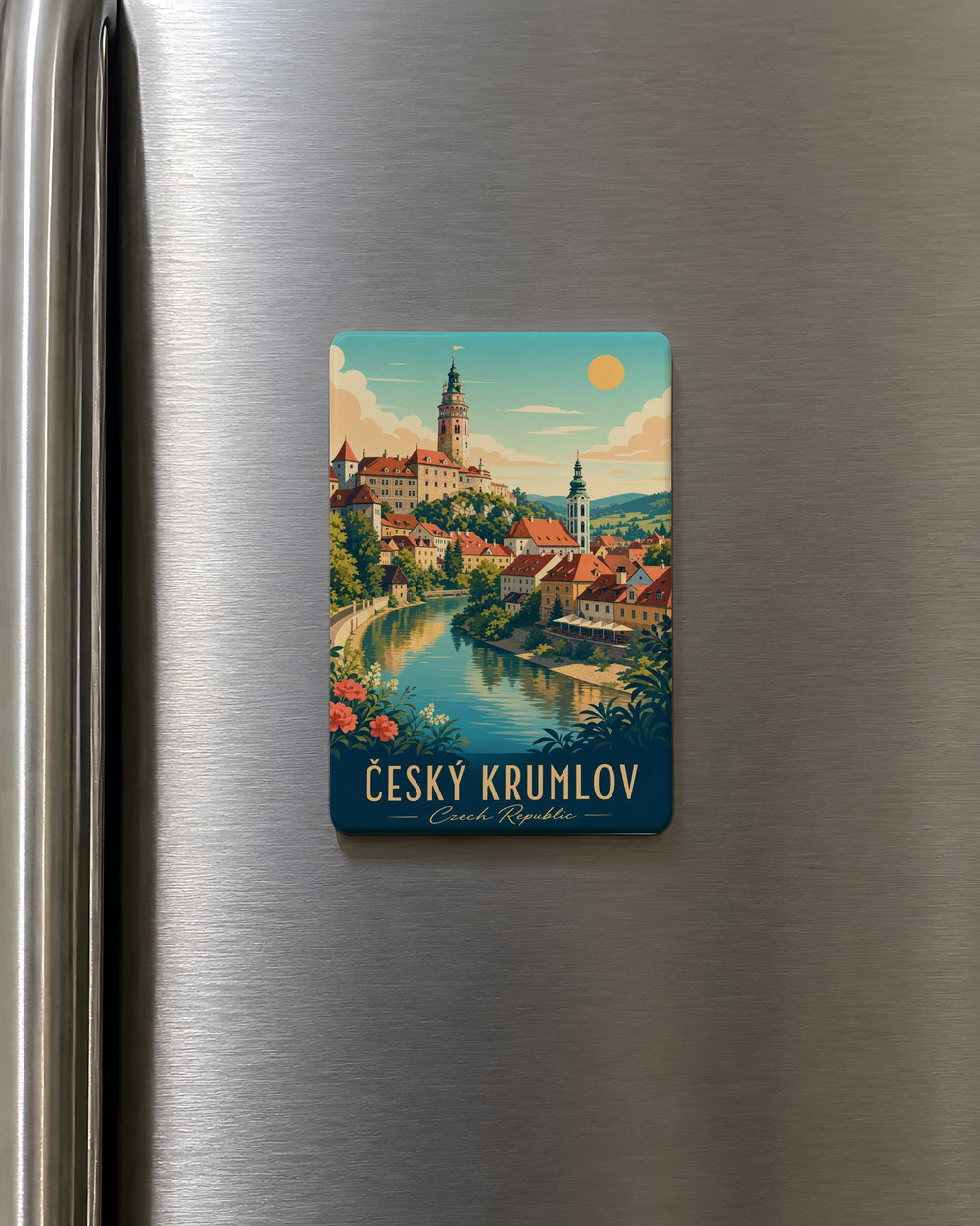 Cesky Krumlov Czech Republic Fridge Magnet, Historic Old Town Landmark Souvenir Magnet, Travel Gift Keepsake