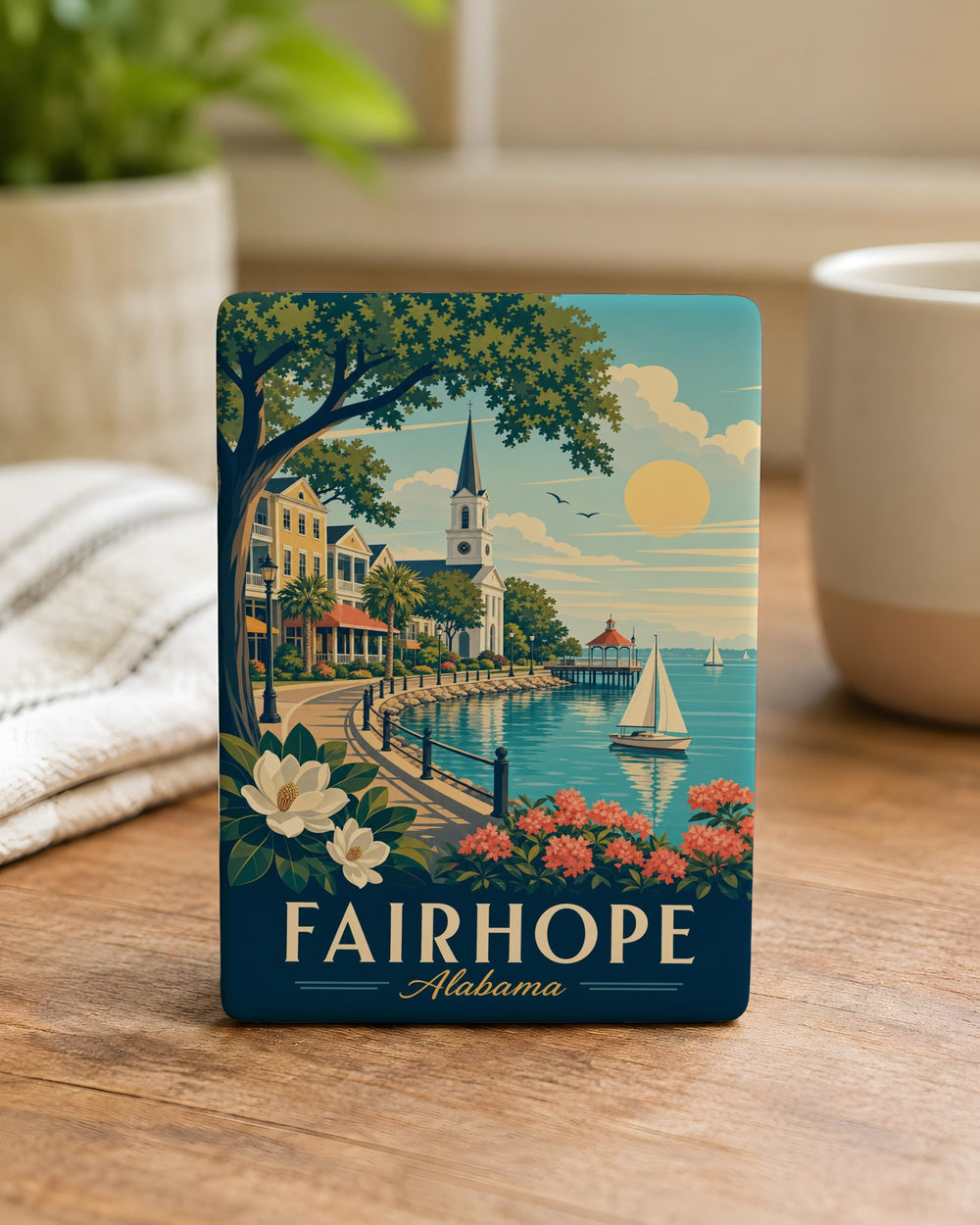 Fairhope Alabama Fridge Magnet, Fairhope AL Souvenir Magnet, Alabama Gulf Coast Travel Keepsake, Fairhope Landmark Magnet