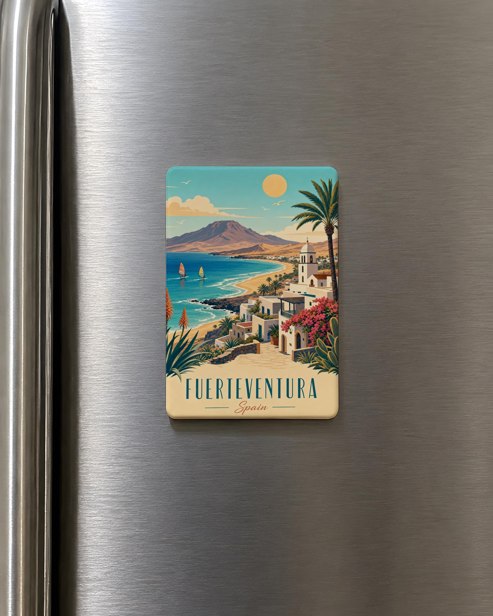 Fuerteventura Spain Fridge Magnet, Canary Islands Souvenir Magnet, Fuerteventura Travel Gift, Spain Vacation Keepsake Magnet