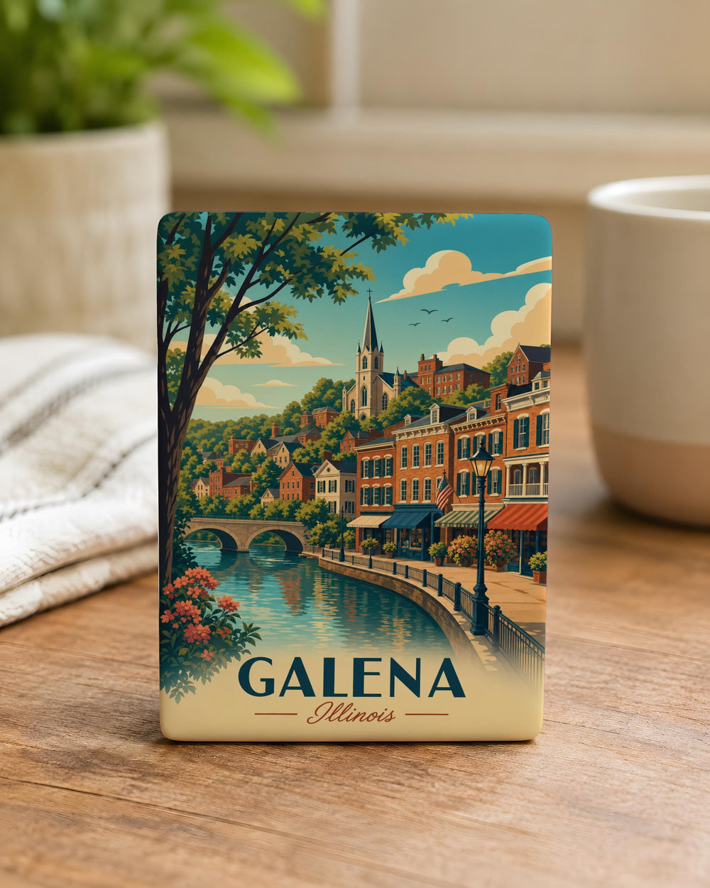 Galena Illinois Fridge Magnet, Galena IL Souvenir Magnet, Historic Galena Travel Gift, Illinois Vacation Keepsake Magnet
