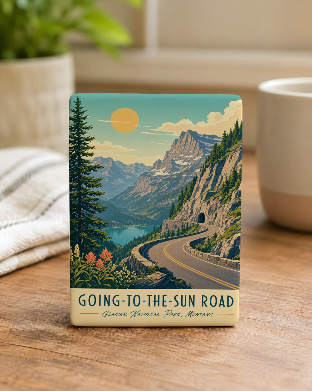 Going-to-the-Sun Road Fridge Magnet, Glacier National Park Scenic Mountain Highway Souvenir Magnet