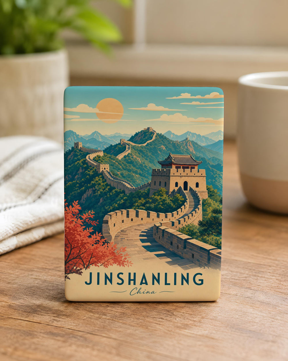 Great Wall of China Jinshanling Fridge Magnet, Jinshanling Great Wall Souvenir Magnet, China Landmark Travel Magnet