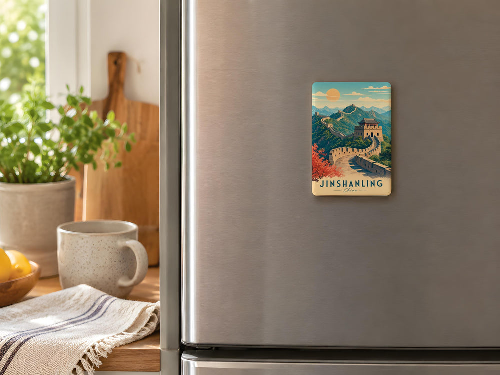 Great Wall of China Jinshanling Fridge Magnet, Jinshanling Great Wall Souvenir Magnet, China Landmark Travel Magnet