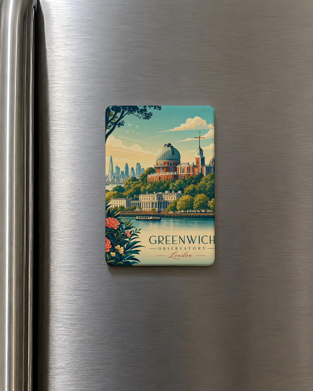 Greenwich Observatory Fridge Magnet, Royal Observatory Greenwich Landmark Souvenir Magnet, London Astronomy Telescope Theme Magnet