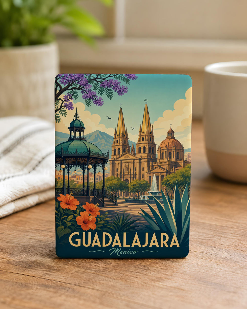 Guadalajara Mexico Fridge Magnet, Guadalajara Souvenir Magnet, Jalisco Travel Gift, Mexico City Landmark Magnet, Mexican Vacation Keepsake